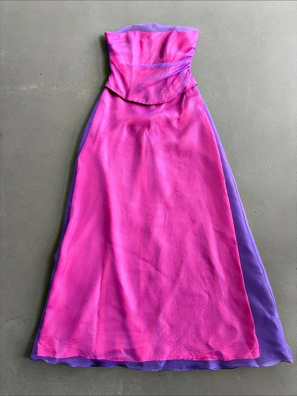 Zim Zum by Niki Livas Pink Purple Maxi Dress Juniors 5-6 Homecoming